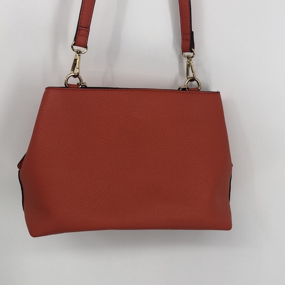 Nanette Lepore Flora Crossbody Leather Vegan Bag-Orange - Picture 4 of 8